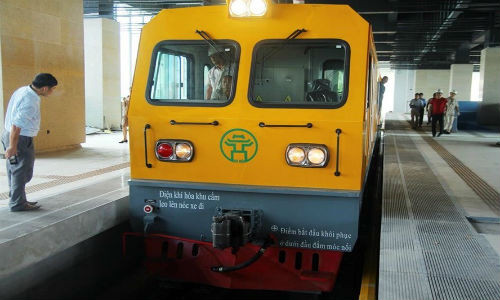 Kế hoạch chạy thử dự án đường sắt Cát Linh - Hà Đông từ tháng 10/2017 lùi sang 2/9/2018. Ảnh: Cường Ngô.