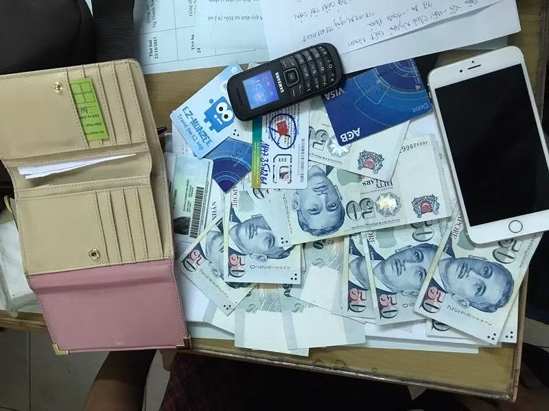 Tang vật tại cơ quan điều tra.