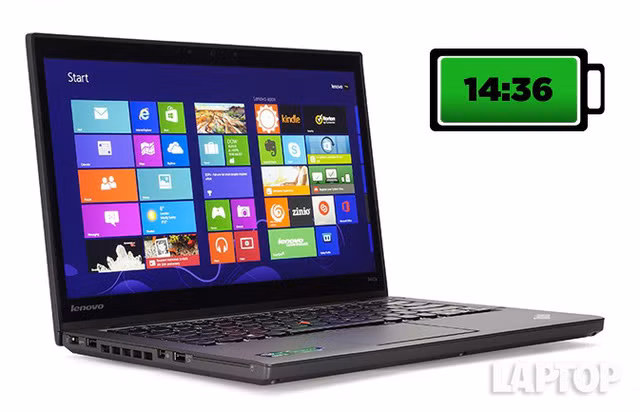 Cũng thuộc dòng Lennovo, T4440s có thời lượng pin sử dụng đến 14 giờ 36 phút. Với bộ pin 3-cell tích hợp sẵn, Lenovo T4440s cũng giúp người dùng có thể thoải mái tháo rời pin khi đang sử dụng mà không lo về việc phải tắt máy.
