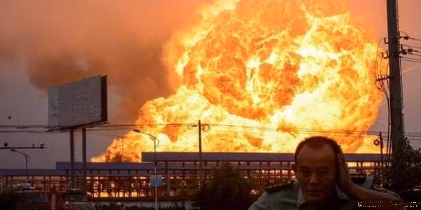 Do ảnh hưởng của vụ nổ, các cửa sổ gần khu vực xảy ra vụ việc đã bị vỡ vụn.