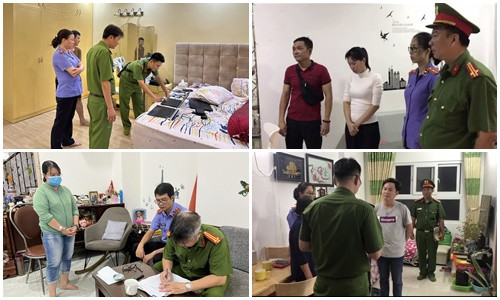 9 bị can bị khởi tố gồm: Nguyễn Thị Tuyết Sương (SN 1968), Trương Tuấn Tài (SN 1991), Trần Dũng (SN 1986), Cao Thị Xuân Hương (SN 1978) Đặng Hùng Tuấn (SN 1987) Nguyễn Thị Bé Năm (ngụ quận 12), Đinh Thị Hồng Loan (SN 1980), Lưu Tuấn Bình (SN 1982) và Hồ Thị Bích Chi (SN 1990).