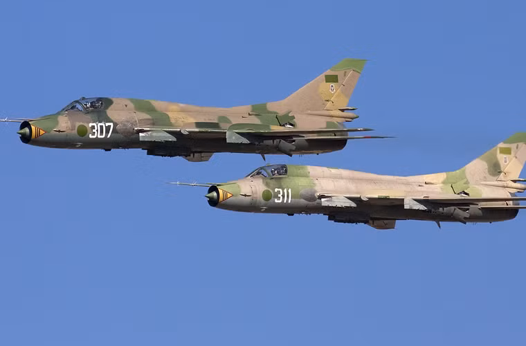 Hiện Không quân Syria được cho là còn sở hữu khoảng 50 máy bay ném bom Su-22 các biến thể M, M3, M4.