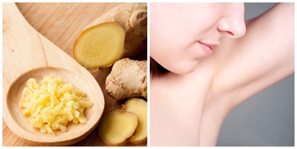 Gừng cũng có công dụng khử mùi rất tốt, khi kết hợp với chanh sẽ có hiệu quả nhanh hơn trong việc trị hôi nách. Ảnh: benhmuihoicothe.