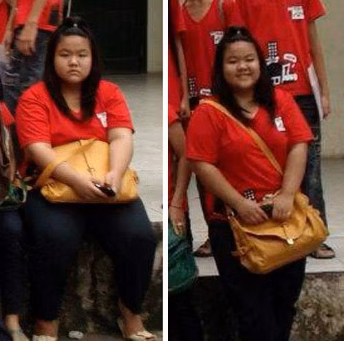 Hình ảnh một thời của Minh Châu khi cân nặng lên đến mức đỉnh điểm, cô gái 19 tuổi chia sẻ, tuổi thơ của tôi cô bị ám ảnh bởi ánh mắt kỳ thị của người đời vì thân hình "quá khổ". Cha mẹ cô đã từng phải chuyển trường cho con gái một lần vì bạn bè chê cười con nhiều quá.