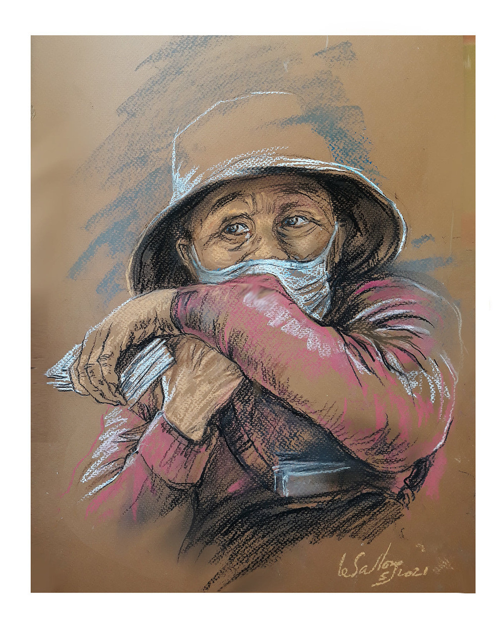 Bộ tranh “Sài Gòn những ngày bị bệnh“ - Hình 5 Bo tranh “Sai Gon nhung ngay bi benh“-Hinh-5