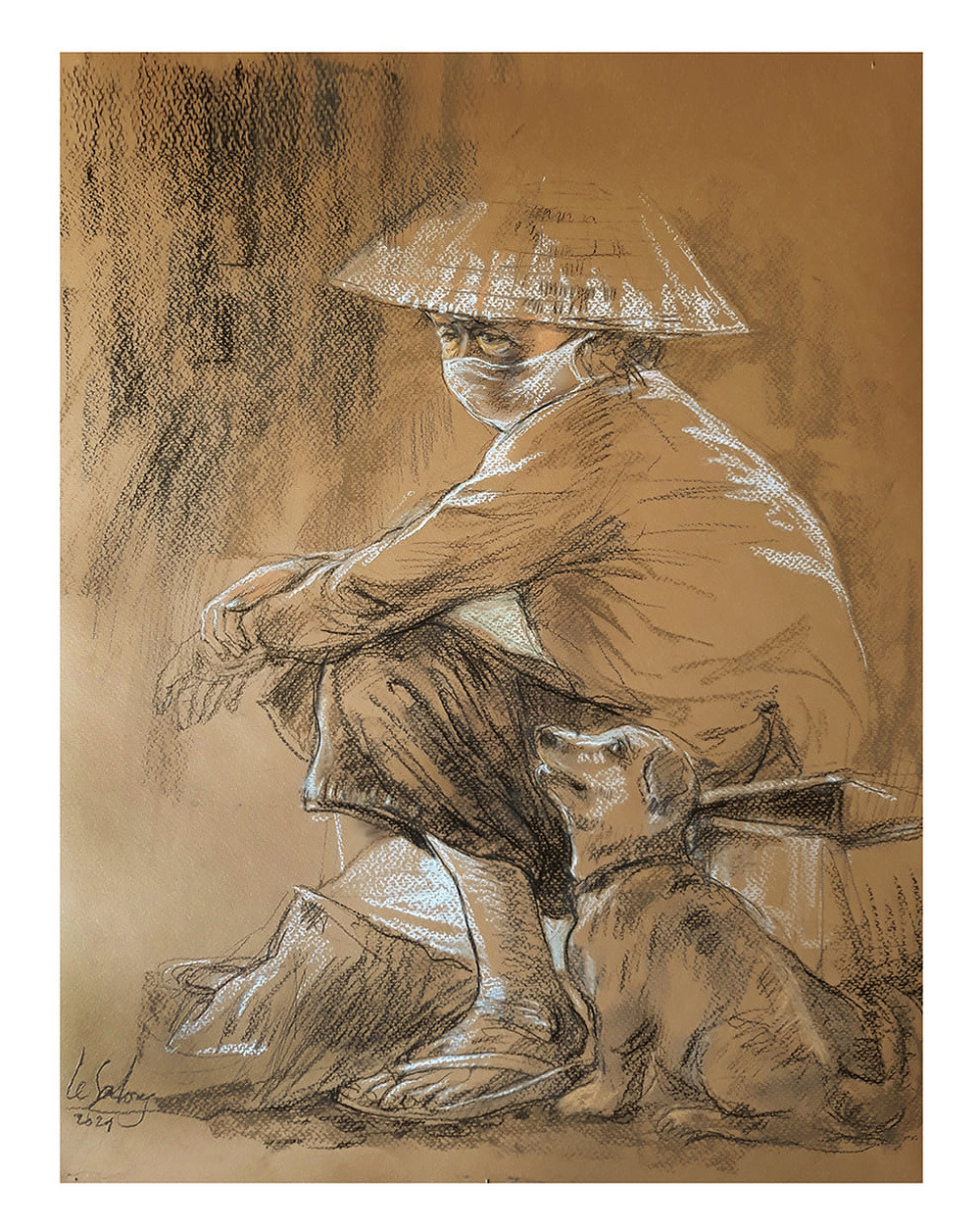 Bộ tranh “Sài Gòn những ngày bị bệnh“ - Hình 4 Bo tranh “Sai Gon nhung ngay bi benh“-Hinh-4