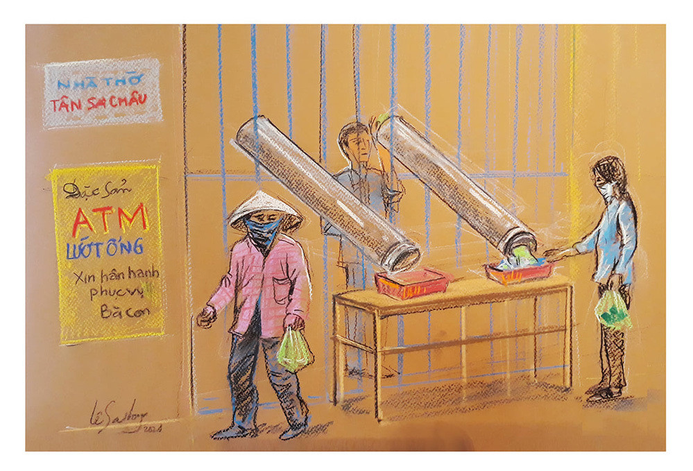 Bộ tranh “Sài Gòn những ngày bị bệnh“ - Hình 7 Bo tranh “Sai Gon nhung ngay bi benh“-Hinh-7