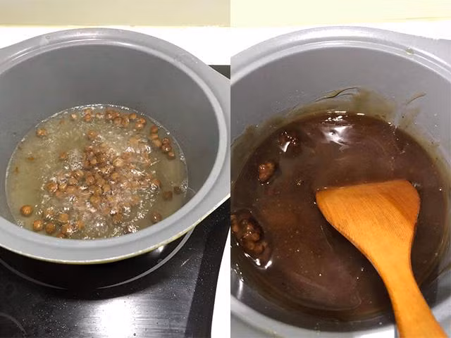 Dù đã mua trân châu bán sẵn nhưng quên không đọc kỹ hướng dẫn sử dụng nên luộc khi nước chưa sôi. Vì vậy, kết quả cho món "trân châu hòa tan".