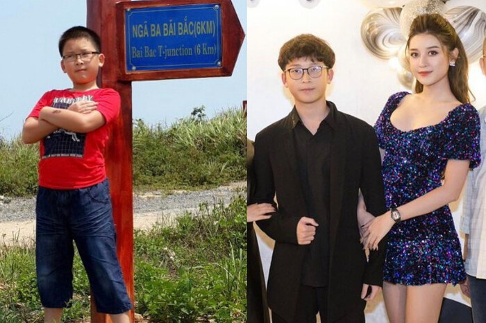 Huyền My từng chia sẻ em trai không có ý định dấn thân vào các lĩnh vực nghệ thuật. Cậu bạn lại có niềm yêu thích với khảo cổ, nghiên cứu về khủng long từ nhỏ.