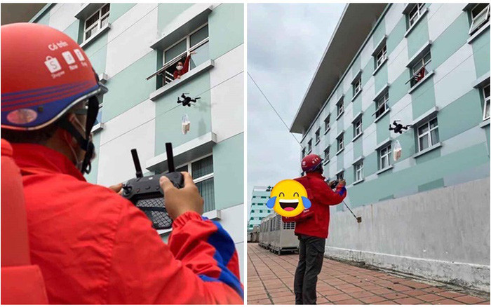 Shipper công nghệ với màn giao hàng không thể nào ấn tượng hơn với flycam cực ngầu giao trà sữa cho khách.