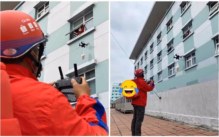 Shipper công nghệ với màn giao hàng không thể nào ấn tượng hơn với flycam cực ngầu giao trà sữa cho khách.