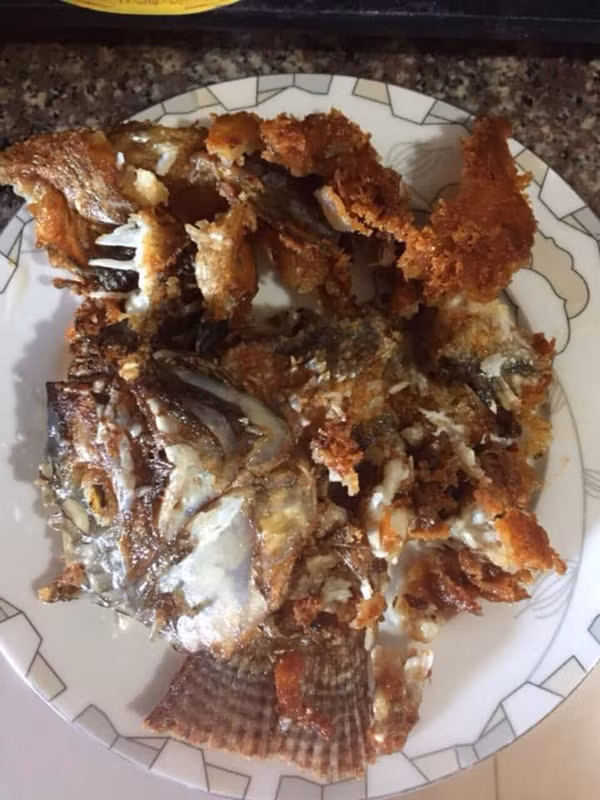 Một cô nàng đã mạnh bạo "khoe" thành quả của mình là một chảo cá rán được ví là "vừa cho vào xay sinh tố". Nhìn chảo cá nát nhừ, thịt đường thịt xương đường xương khiến ai nấy đều không khỏi thở dài.