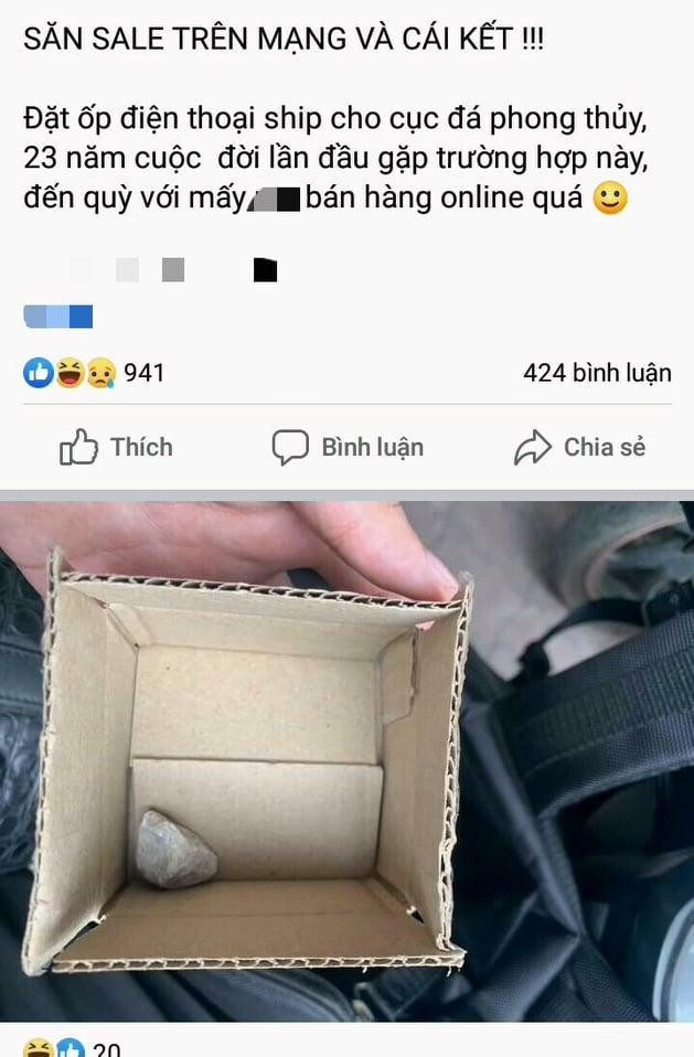 Chỉ sau 30 phút đăng tải lên một diễn đàn, câu chuyện mua hàng online hài hước đã thu hút hàng nghìn lượt thích và hàng trăm bình luận.