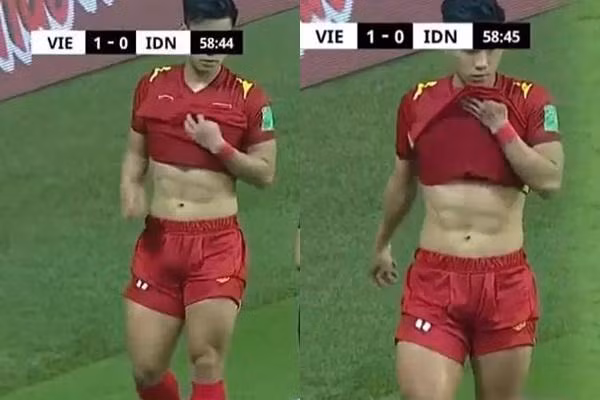 Thân hình săn chắc của nam cầu thủ Văn Thanh khiến hội chị em phát cuồng.