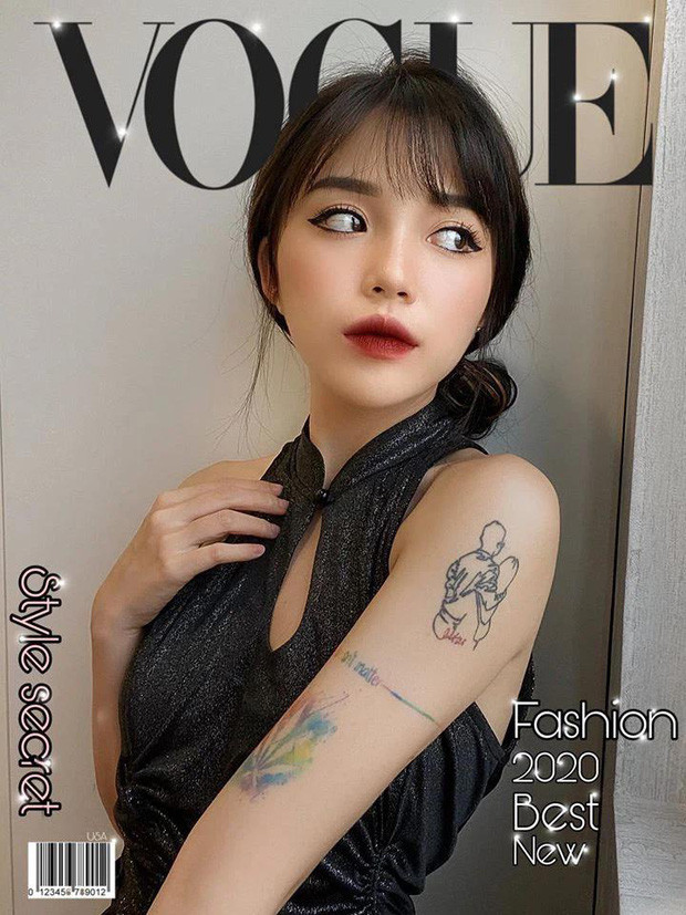 Vì đều chọn những hình xăm có kích thước nhỏ xinh, ở những vị trí tinh tế như cánh tay, sau tai nên nhìn Linh Ngọc Đàm xăm trổ, người ta chẳng thấy "hổ báo" chút nào.