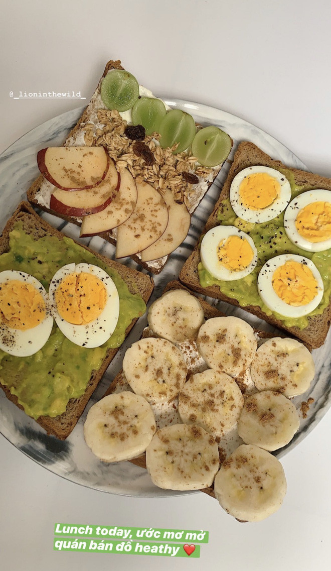 Những món ăn hết sức heathy của cô vô cùng bắt mắt, đây là thực đơn thường thấy của Diệu Linh để giữ gìn vóc dáng.