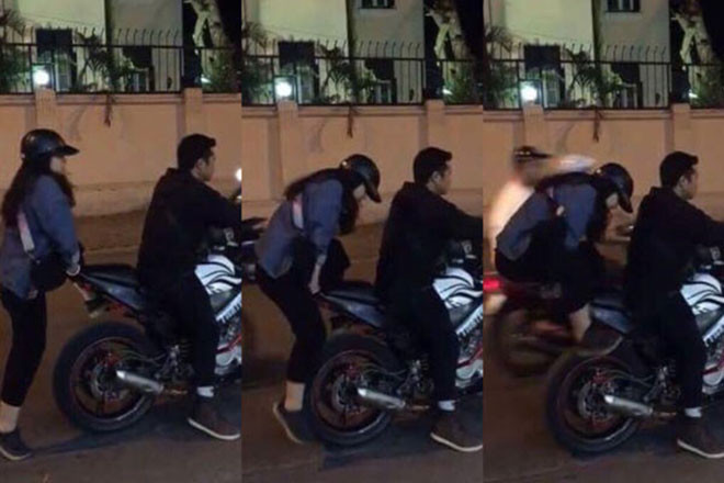 Không phải lái nhưng ngồi sau cũng rất là...chật vật với chị em nấm lùn nhé!