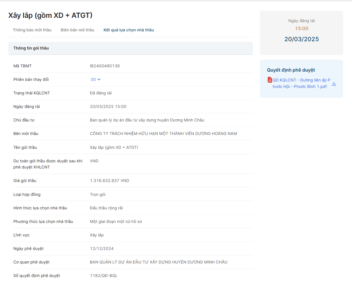 Tây Ninh: Điểm danh những gói thầu chậm công bố tại Ban Dương Minh Châu - Hình 2 Tay Ninh: Diem danh nhung goi thau cham cong bo tai Ban Duong Minh Chau-Hinh-2