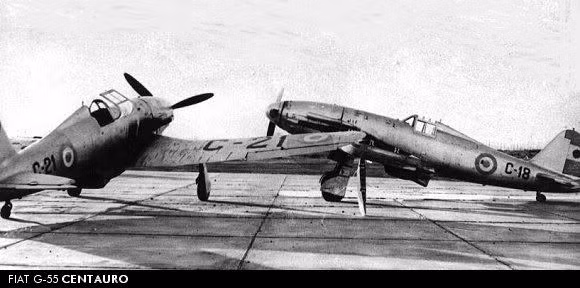Giống nhiều loại tiêm kích cùng thời, Fiat G.55 là loại máy bay một động cơ, một chỗ ngồi. Chiếc tiêm kích này có chiều dài 9,37 mét, sải cảnh rộng 11,85 mét và có diện tích mặt cánh tổng cộng 21,11 mét vuông. Nguồn ảnh: Centauro.