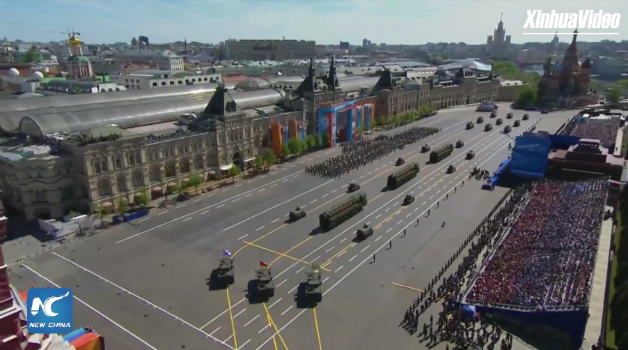 Kết thúc đoàn diễn hành thiết giáp là lực lượng tên lửa chiến lược của Nga với sự xuất hiện của tổ hợp tên lửa đạn đạo liên lục địa RS-24 Yars và các xe thiết giáp lội nước Bumerang.