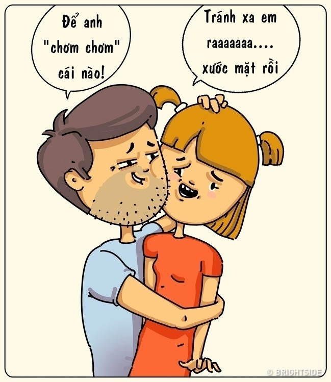 Thú vui tiêu khiển của các chàng là tranh thủ cọ râu vào mặt bạn gái trước khi cạo sạch chúng.