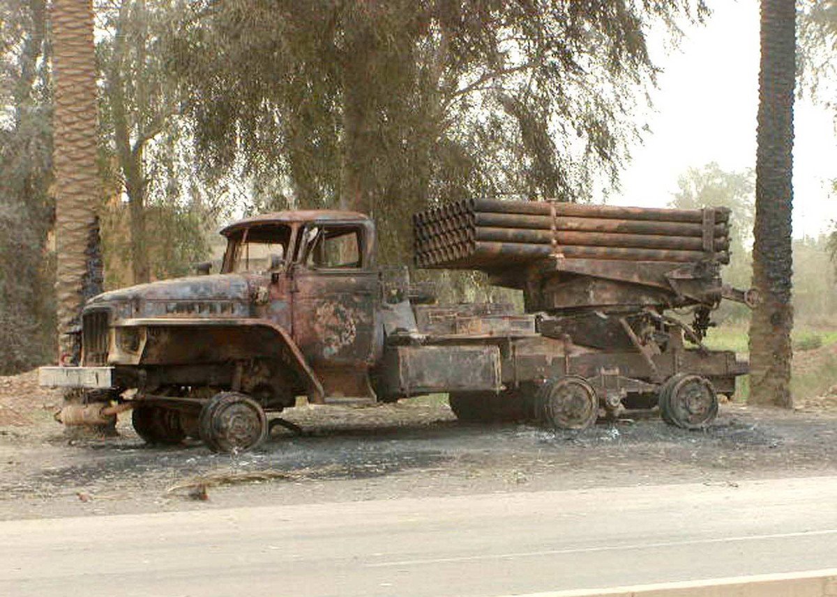 Hầu như toàn bộ các loại phương tiện chiến tranh của quân đội Iraq đã bị phía Mỹ phá hủy hoàn toàn bởi sức mạnh không quân và thiết giáp. Nguồn ảnh: Flickr.