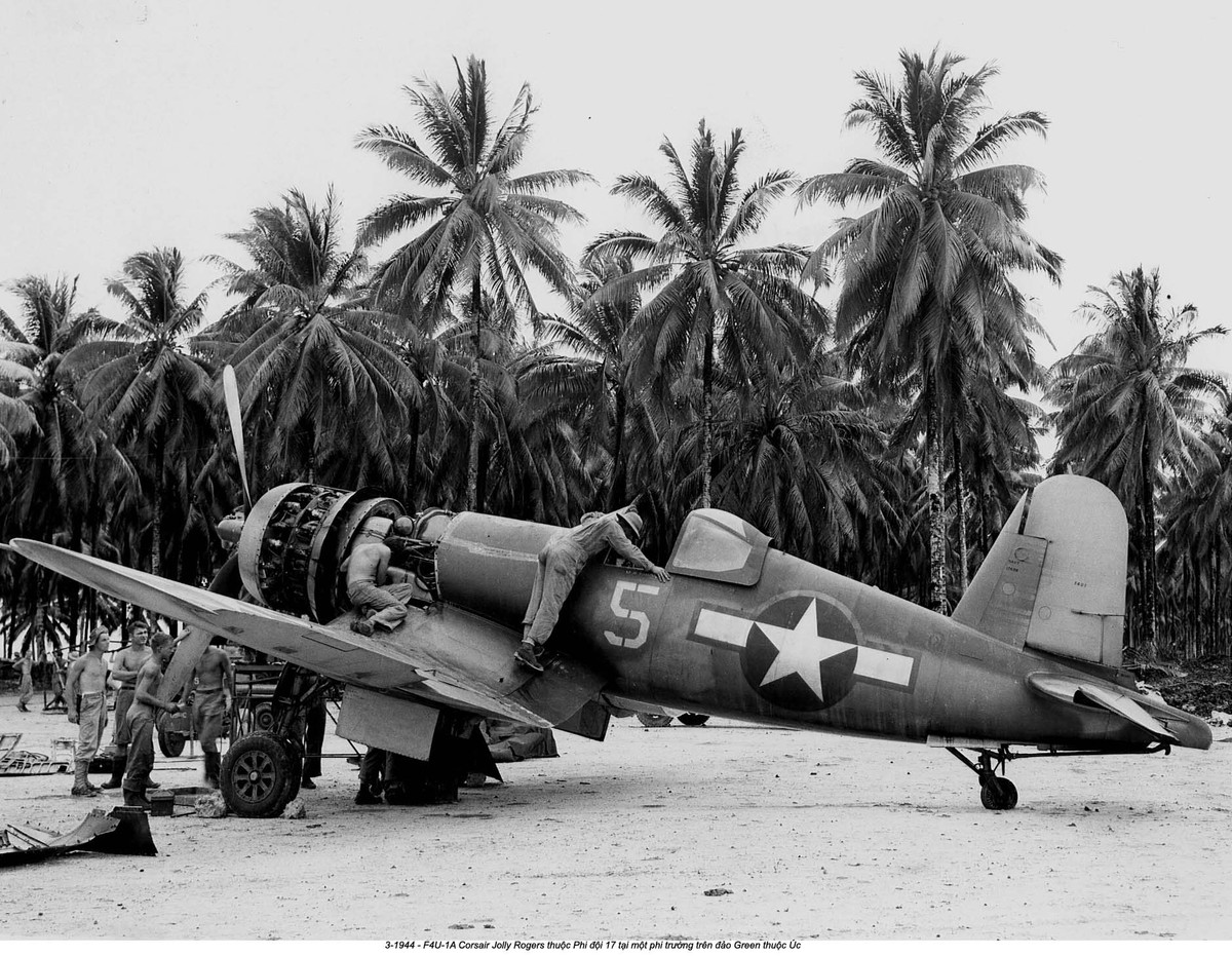 Máy bay F4U-1A Corsair loại chuyên dùng trên tàu sân bay cũng được Không quân Australia sử dụng để tham gia các cuộc không chiến trên bầu trời Nam Thái Bình Dương đối đầu với Không quân Nhật Bản. Nguồn ảnh: Flickr.