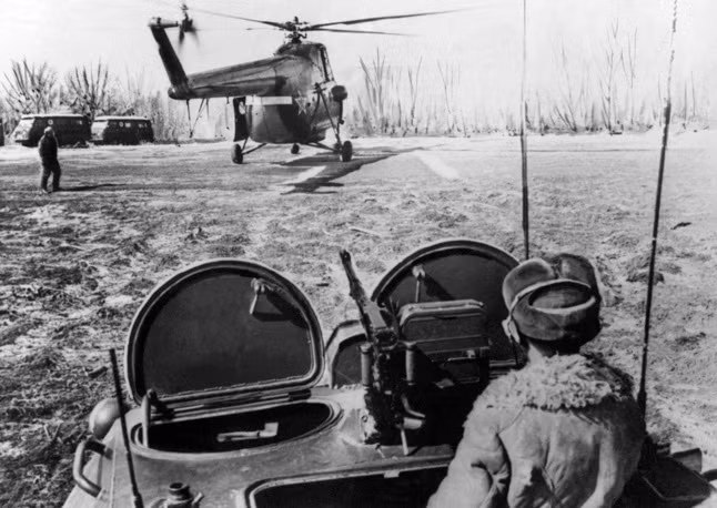 Một căn cứ biên phòng ở đảo Damansky, vùng Primorye, ảnh chụp năm 1969. Nguồn ảnh: TASS.