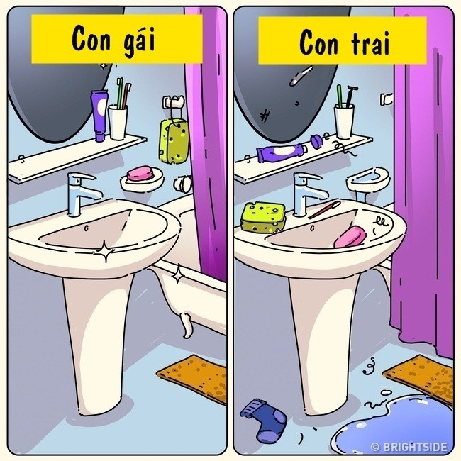 Lúc mới tán tỉnh, nhiều anh chàng luôn xuất hiện với diện mạo sáng trưng, tươm tất từ đầu đến chân. Nhưng sự thật thì “sạch sẽ” là hai từ xa xỉ chỉ dùng để đi “cua gái” mà thôi. Thế nên, đừng hốt hoảng nếu bạn chứng kiến sự bừa bộn này của chàng trai mình đã lỡ yêu nhé.