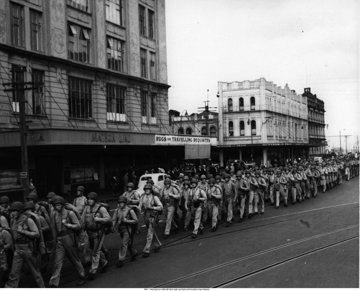 Thủy quân Lục chiến Mỹ đổ bộ với số lượng lớn lên Australia và New Zealand để bảo vệ vùng đất này khỏi sự tấn công của Quân đội Nhật Hoàng. Nguồn ảnh: Flickr.