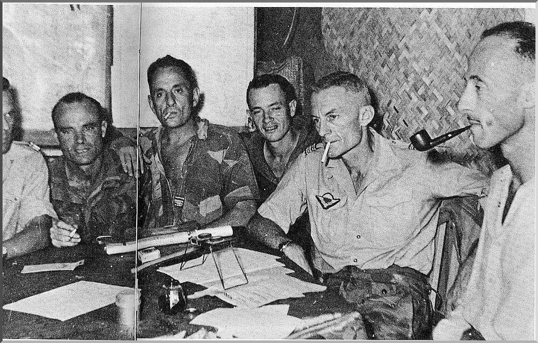 Bộ tổng chỉ huy của quân đội Pháp tại cứ điểm Điện Biên Phủ. Trong trận chiến này Pháp có tổng cộng 6 tướng tham chiến, trong đó có 2 vị tướng thiệt mạng tại chỗ trên chiến trường, 4 tướng đầu hàng và bị bắt sống. Nguồn ảnh: Historic.