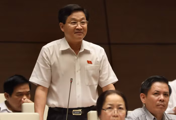 Tổng thanh tra Chính phủ Lê Minh Khái tại Quốc hội chiều 28-5 - Ảnh: QUANG VINH