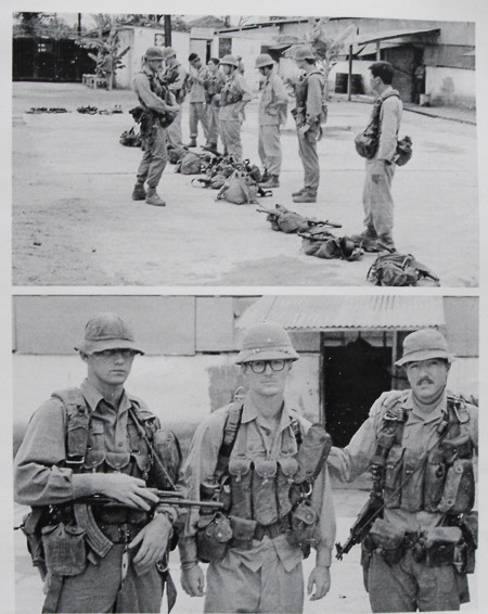 Một vài tài liệu ít ỏi ghi lại lực lượng MACV-SOG với quần áo, trang bị giống hệt quân giải phóng để chuẩn bị cho các cuộc đột kích vào đường mòn Trường Sơn hoặc các vùng chiến khu, tìm các tuyến đường Hồ Chí Minh để chỉ điểm cho máy bay Mỹ bắn phá, ném bom rải thảm. Nguồn ảnh: Pinterest.