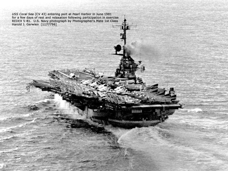 Tàu sân bay USS Coral Sea của Hải quân Mỹ với khả năng mang theo tối đa tới 70 máy bay phản lực các loại được Washington kỳ vọng có thể phong tỏa thành công cảng Hải Phòng với rủi ro ở mức thấp nhất. Nguồn ảnh: Flickr.