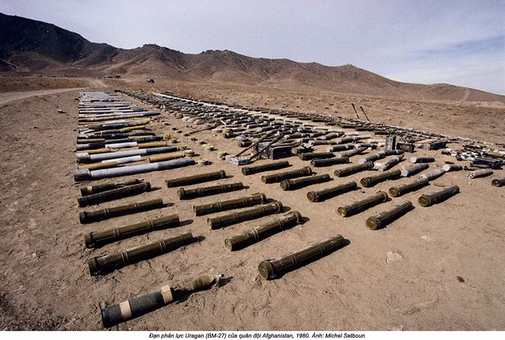 Các loại tên lửa vác vai BM-27 được Liên Xô chuyển tới Afghanistan để phục vụ cho cuộc chiến này. Nguồn ảnh: Flickr.