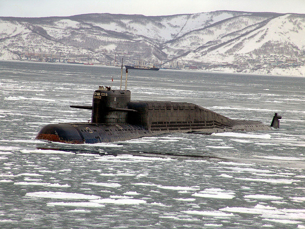 Tàu ngầm hạt nhân Svyatoy Georgy Pobedonosets thuộc biên chế Hạm đội Thái Bình Dương Nga. Nguồn ảnh: TASS.
