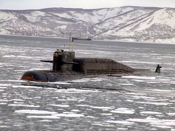 Tàu ngầm hạt nhân Svyatoy Georgy Pobedonosets thuộc biên chế Hạm đội Thái Bình Dương Nga. Nguồn ảnh: TASS.