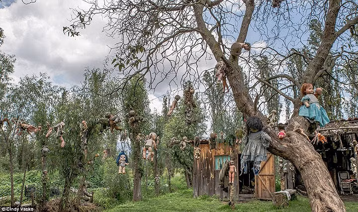 Nằm ở phía nam thành phố Mexico, giữa các kênh rạch chằng chịt của quận Xochimico, một hòn đảo nhỏ mang tên Isla de las Munecas (đảo búp bê) thu hút nhiều khách du lịch bởi những con búp bê.