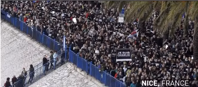 Hàng chục nghìn người xuống đường tuần hành trong im lặng tại Nice.