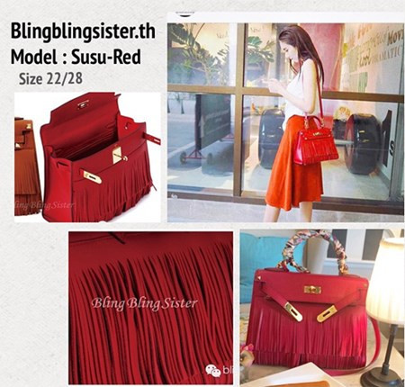 Phom dáng túi hay chất liệu làm túi không phải thứ duy nhất khiến BlingBlingSister tạo cơn sốt. Điểm khiến nó thu hút nhất nằm ở chi tiết trang trí trên túi. Nếu như nguyên mẫu là túi Hermes là đỉnh cao của đẳng cấp sang trọng thì túi của BlingBlingSister khoác lên mình lớp áo xinh xắn, sống động và thậm chí còn nổi loạn. Nhà sản xuất thêm thắt cho túi các chi tiết ấn tượng như tua rua, đinh tán, in họa tiết với các sắc màu vô cùng bắt mắt.