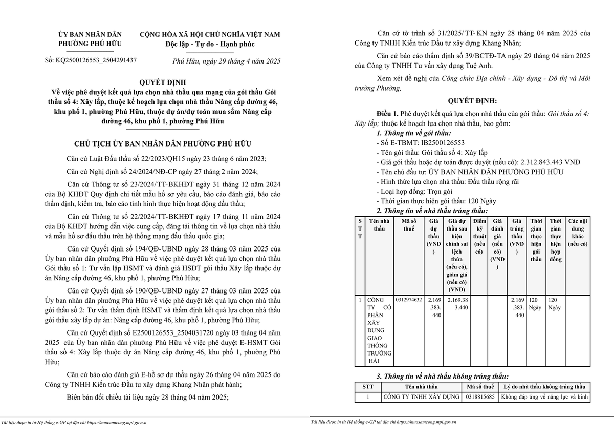 TP HCM: Cty Trường Hải - 1 ngày trúng 3 gói thầu tại Thủ Đức TP HCM: Cty Truong Hai - 1 ngay trung 3 goi thau tai Thu Duc