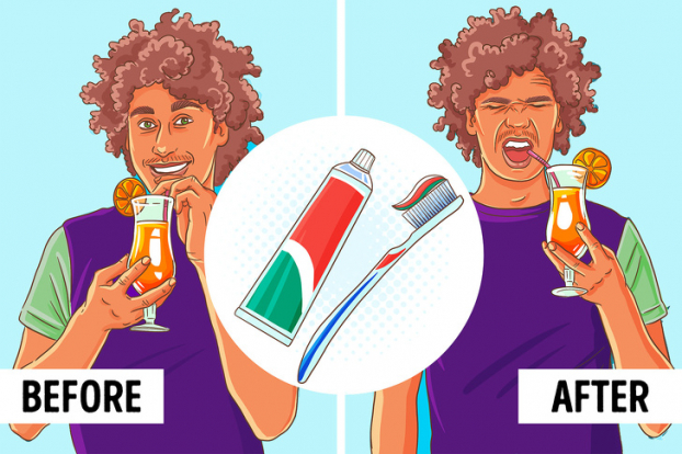 5. Tại sao nước cam lại có vị đắng sau khi đánh răng? Kem đánh răng gây ảnh hưởng tới các hụ thể vị giác của chúng ta, ức chế khả năng cảm nhận vị ngọt, làm cho lưỡi nhạy cảm hơn với vị đắng. Điều này làm thay đổi tạm thời cách chúng ta cảm nhận vị thực phẩm.