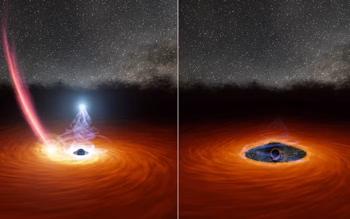 Đây là quá trình khi vật chất rơi lên các ngôi sao, thiên hà hay rơi lên các vật thể từ không gian gần chúng, do tác dụng của các lực hấp dẫn.