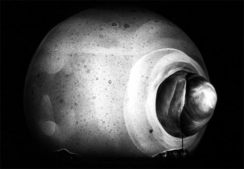 Cảnh tượng bom nguyên tử trên một tháp bắt đầu nổ.