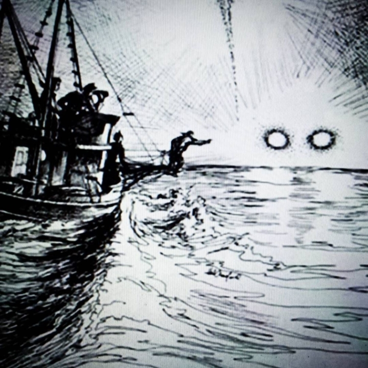 Vào khoảng 2 giờ chiều ngày 8/4/1665, họ thấy những UFO đánh nhau lơ lửng trên bầu trời. Một nhóm UFO dường như tiếp cận từ phía Bắc, theo sau là nhiều UFO khác. Sau đó một đoàn UFO lớn khác từ phía Nam, tiến về phía Đông Bắc.