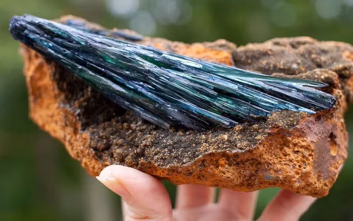 Khi mới hình thành, các tinh thể này không màu nhưng khi chúng tác dụng với oxi trong không khí, chúng nhanh chóng có màu xanh. Điều đó tạo nên một cảnh tượng kỳ lạ đối với bất kỳ ai tìm thấy các hài cốt sau đó.