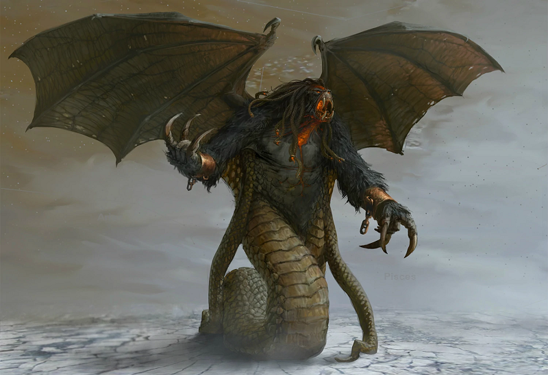 Typhon âm mưu lật đổ Zeus để trở thành Vua của các vị thần và loài người. Sau những cuộc chiến mang quy mô tầm cỡ vũ trụ, Zeus đã dùng sấm sét đè bẹp Typhon dưới lòng núi lửa Etna, từ đó nó bị giam cầm mãi mãi nhưng vẫn tiếp tục khạc lửa với mong muốn được trả thù. Được mệnh danh là "Cha của các quái vật", Typhon được cho là nguyên nhân gây ra những cơn động đất, núi lửa để trả đũa thần Zeus.