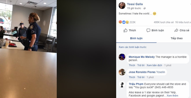 Ngoài những thương hiệu đã nêu, cư dân mạng từng phản ứng với việc McDonald's ở Myrtle Beach (South Carolina, Mỹ) đuổi người mua đồ ăn cho người vô gia cư vào hồi tháng 3/2018. Thương hiệu này không chỉ nhận được “bão” đánh giá 1 sao mà còn bị nhiều người dùng trên thế giới chửi rủa, chỉ trích.