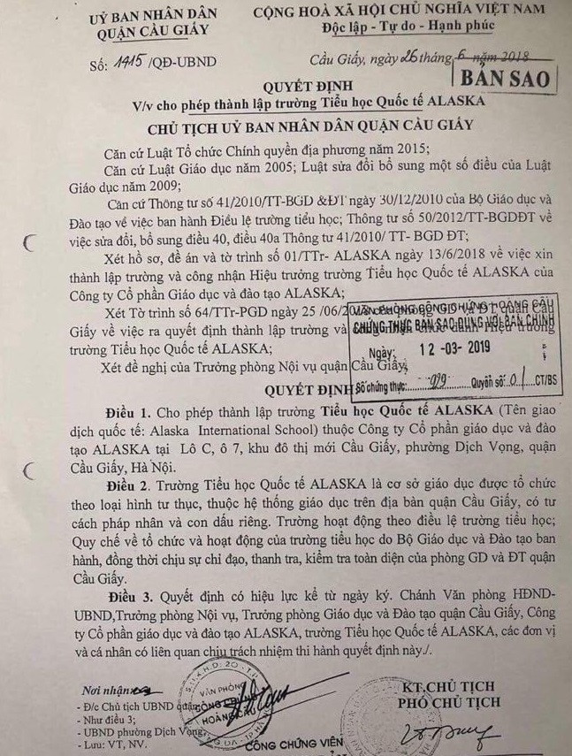 Chi tiết trường Alaska, Global, Việt - Hàn Montessori... gắn mác “quốc tế” dỏm Chi tiet truong Alaska, Global, Viet - Han Montessori... gan mac “quoc te” dom