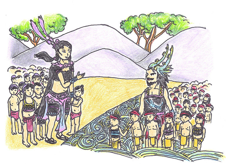 Truyền thuyết bọc trăm trứng: Truyền thuyết kể rằng thủy tổ dân tộc Việt Nam là Kinh Dương Vương, hiện còn có mộ tại làng An Lữ, Thuận Thành, Bắc Ninh. Kinh Dương Vương làm vua vào khoảng năm Nhâm Tuất (hơn 2000 năm trước Công nguyên). Kinh Dương Vương lấy con gái Thần Long là vua hồ Động Đình sinh một con trai đặt tên là Sùng Lãm, sau nối ngôi vua cha niên hiệu là Lạc Long Quân. Lạc Long Quân lấy con gái Đế Lai ở động Lăng Xương là Âu Cơ sinh ra một bọc một trăm trứng, nở ra một trăm người con trai là tổ tiên của người Bách Việt. Lạc Long Quân phong cho con trưởng làm Hùng Vương nối ngôi, sau đó dẫn 49 người con xuống biển còn Âu Cơ mang 50 người lên non. Hùng Vương lên ngôi vua, đặt quốc hiệu là Văn Lang, đóng đô ở Phong Châu (Bạch Hạc, Phú Thọ). Các đời vua sau đều gọi là Hùng Vương và có tất cả 18 đời.